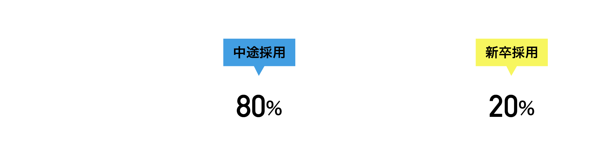 新卒・中途の割合は？